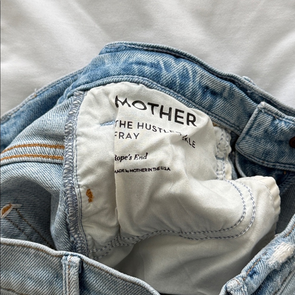 MOTHER Denim The Hustler Ankle Fray Jean in Rope’s End Size 25 - Picture 8 of 10